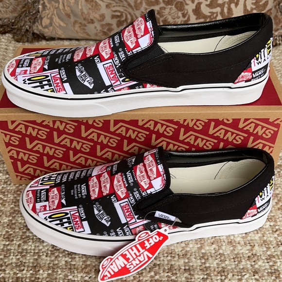 Vans Classic Slip On Label Mix Black/True White WM - Picture 5 of 16